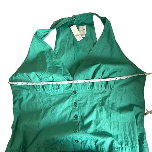 NWT Anthropologie, Maeve Halter V-Neck Drop-Waist Dress, Green – Size 3X - Picture 12 of 15